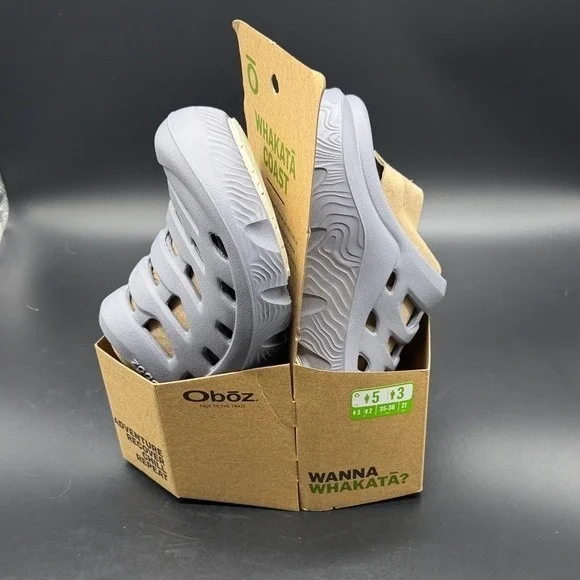 Oboz Whakata Coast Clog Sandals Mineral Grey Water Shoes Slip On Womens Size 5 - Picture 7 of 8